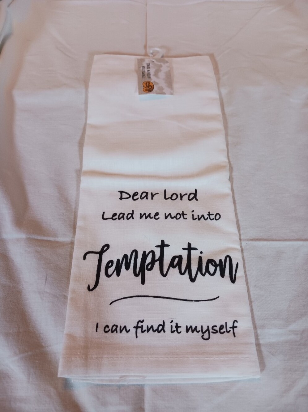 Funny Christian Tea Towel NWT